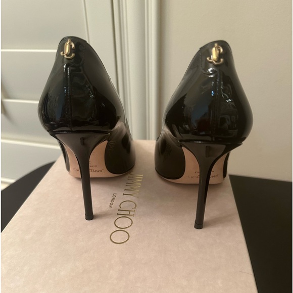 Authentic Jimmy Choo London Love 100 Black Patent Leather Pumps size 36 - Picture 4 of 9